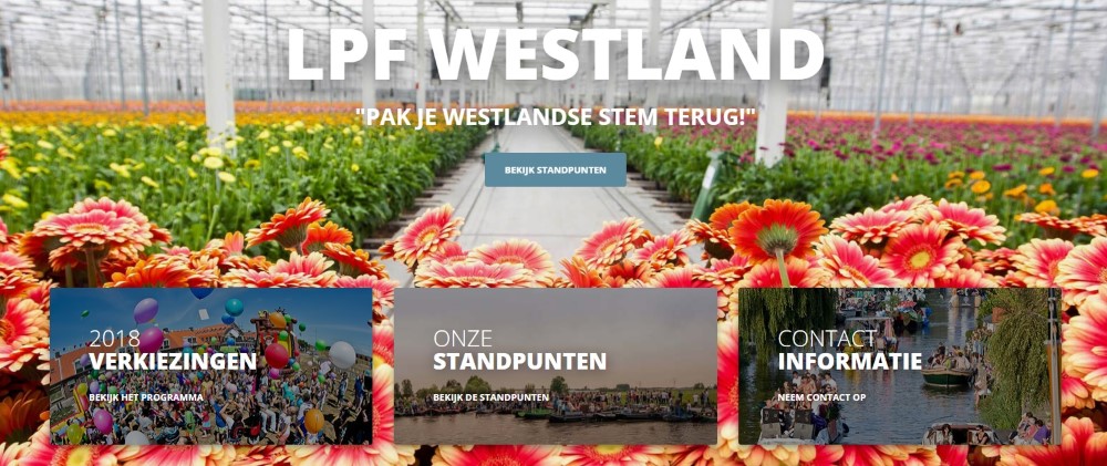 LPF Westland lanceert ‘Westlands‘ verkiezingsprogramma op nieuwe website