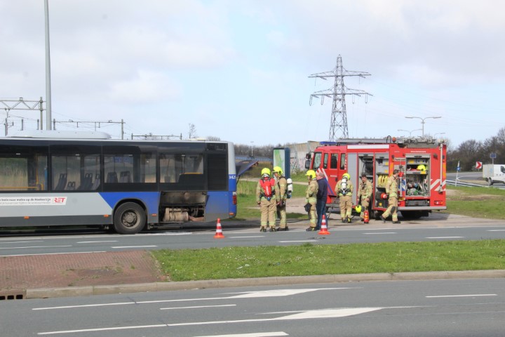 Brand in RET bus Hoekse Lijn
