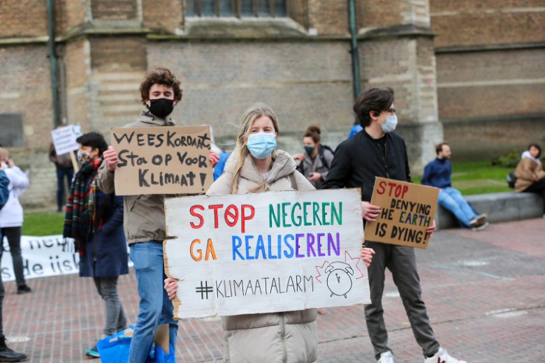 “Klimaatalarm” protest in Rotterdam
