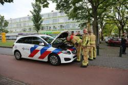 Brandweer inzet voor oververhitte politiewagen