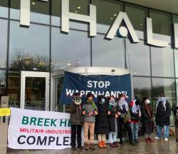 Protestactie XR bij vestiging Thales in Delft
