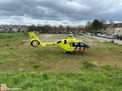 Traumahelikopter inzet aan de Rijnweg